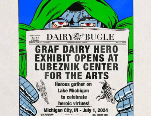 Heroic Headlines: The Graf Dairy Hero Exhibit at Lubeznik Center for the Arts